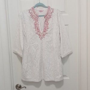 LILY PULITZER SARATOGA TUNIC TOP, SIZE X LARGE